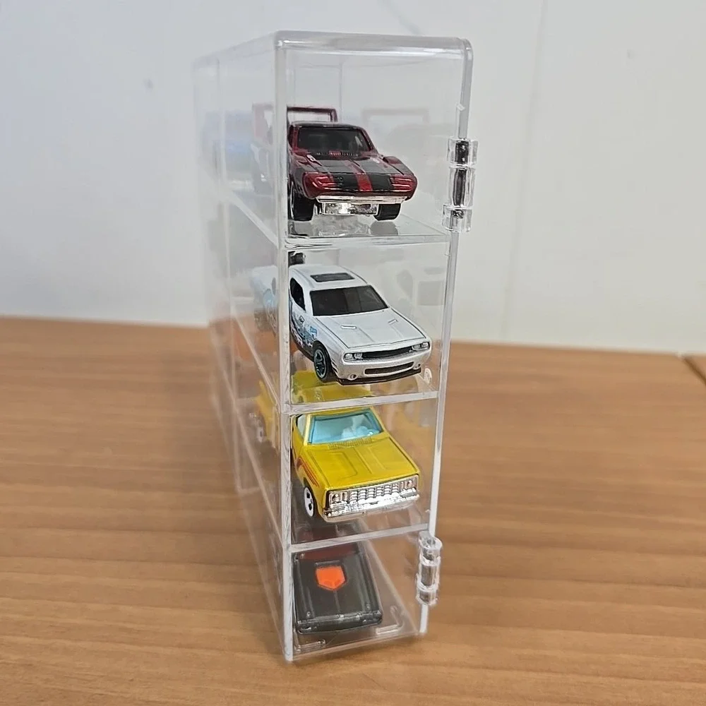 Clear Acrylic Display Case 1:64 Scale‎ Diecast Cars INCLUDING Mix AK of CARS x 8